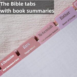 COPY - Laminated Bible Tabs (Rose Gold Embossed Lettering)
